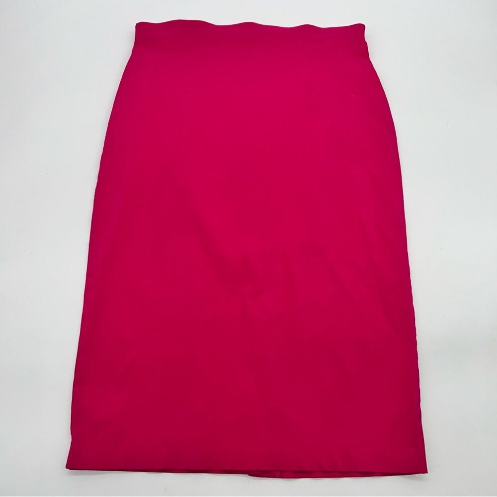 Linda Mathews Hot Pink Pencil Skirt with Walking Slit in the Back Good Stretch-S